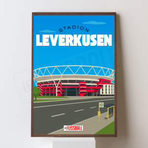 Affiche Le Fussball – Stadion Leverkusen