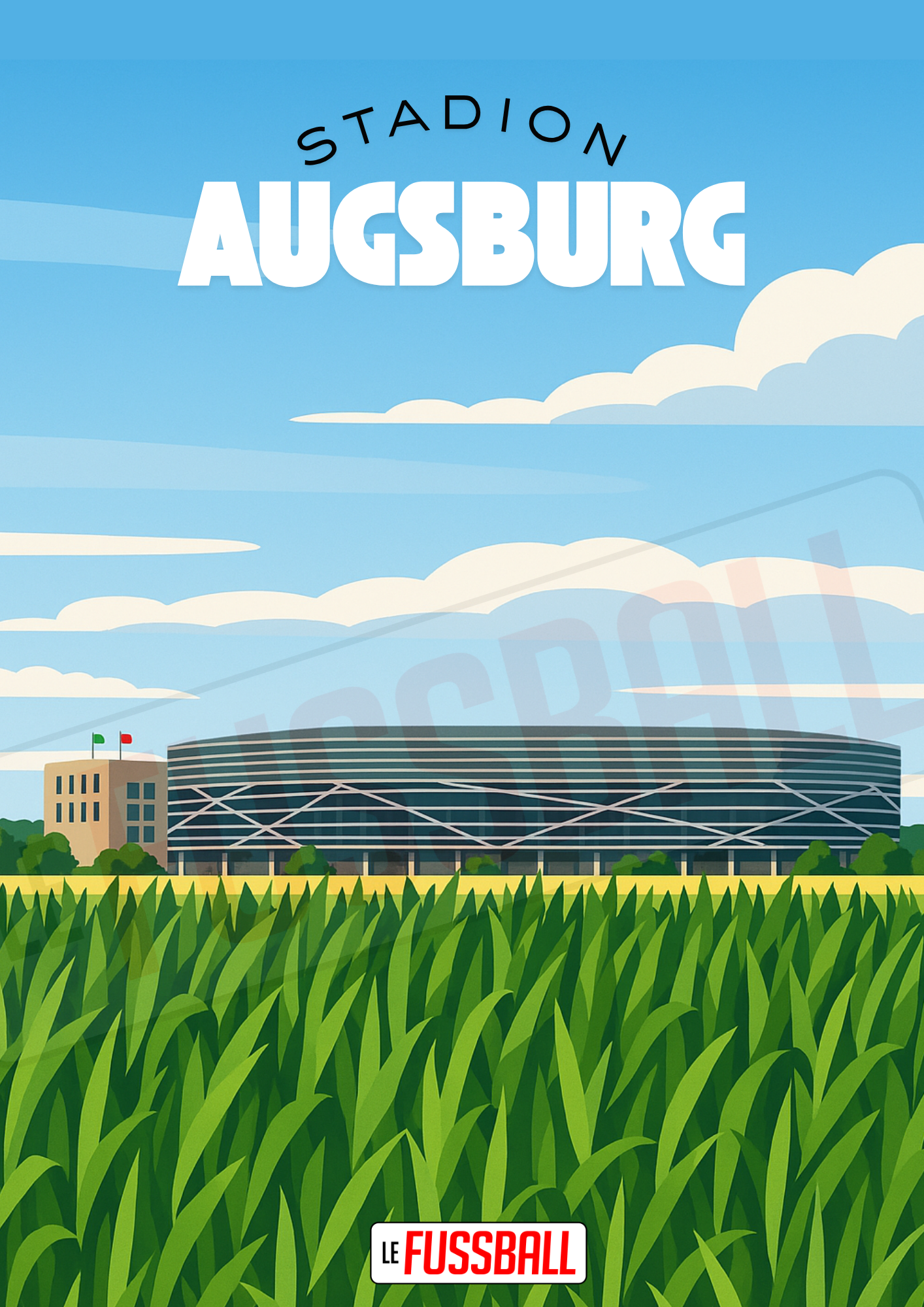 Affiche Le Fussball – Stadion Augsburg – Image 3