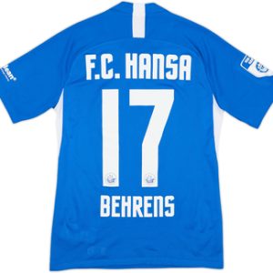 2019-20 Hansa Rostock Home Shirt Behrens #17 - 8/10 - (S)