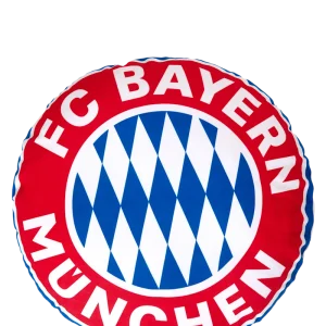 FC Bayern Coussin rond Rekordmeister 50 x 50 cm - rouge/blanc